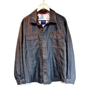 NWOT Tommy Bahama Shirt Style Plaid Jacket Shacket Sz L Host Pick